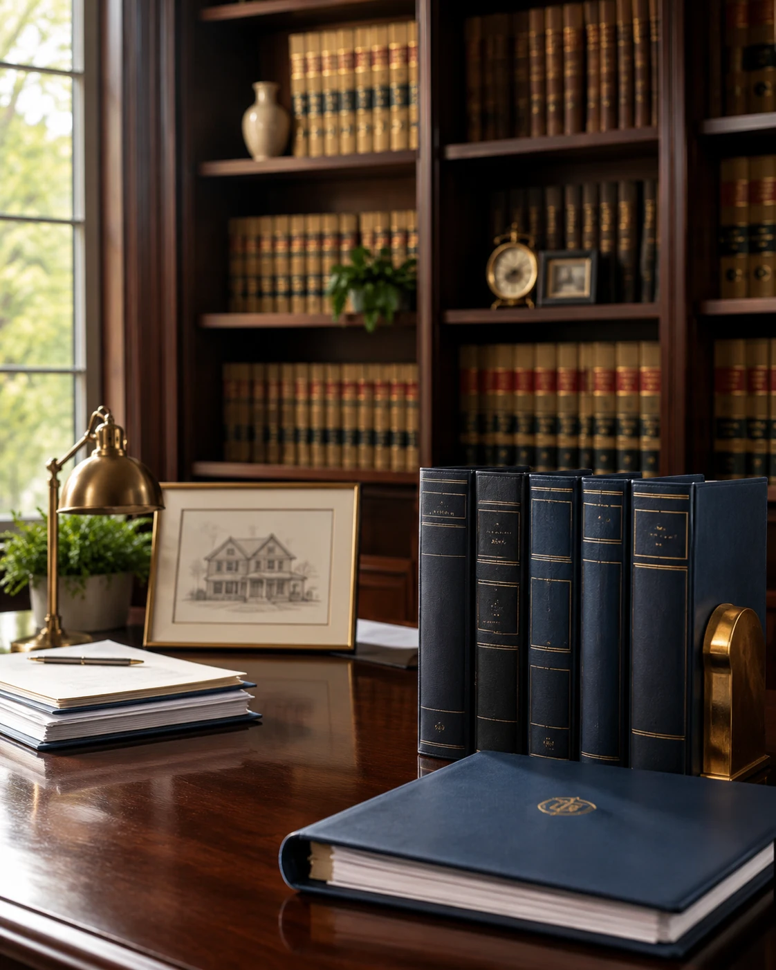 Estate planning documents and law office library